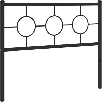 vidaXL Kopfteil Schwarz - 107 cm Metall-Kopfteil - Bettrahmen-Zubehör vidaXL Kopfteil Schwarz - 107 cm Metall-Kopfteil - Bettrahmen-Zubehör