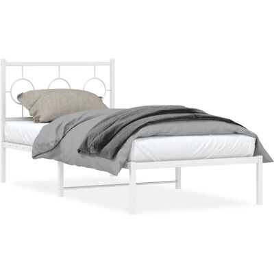 VidaXL Sänkykehys - Valkoinen Teräs 90x190cm VidaXL Sänkykehys - Valkoinen Teräs 90x190cm