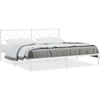 vidaXL Bettgestell - Weiß 193x203cm - Bett vidaXL Bettgestell - Weiß 193x203cm - Bett