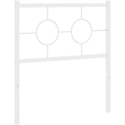 vidaXL Kopfteil - Metall Weiß - 75 cm - Bettzubehör vidaXL Kopfteil - Metall Weiß - 75 cm - Bettzubehör