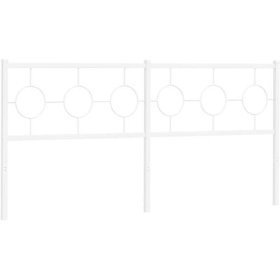 vidaXL Kopstuk Metaal Wit 180 cm - Kopstuk vidaXL Kopstuk Metaal Wit 180 cm - Kopstuk