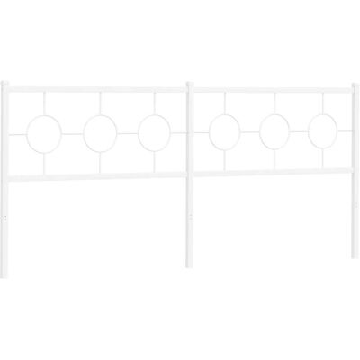vidaXL 193 cm Weiße Metallkopfteil - Kopfteil vidaXL 193 cm Weiße Metallkopfteil - Kopfteil