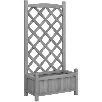 vidaXL Gartenpflanzkübel mit Spalier - Pflanzkübel mit Spalier, Grau, 55x29.5x110 cm vidaXL Gartenpflanzkübel mit Spalier - Pflanzkübel mit Spalier, Grau, 55x29.5x110 cm