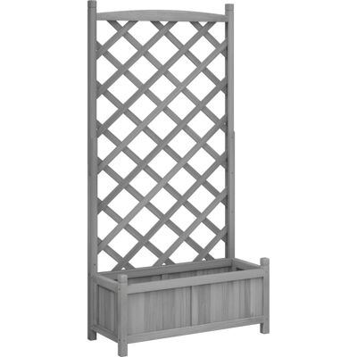 vidaXL Gartenpflanzkübel mit Spalier - 75x35x150 cm Grau vidaXL Gartenpflanzkübel mit Spalier - 75x35x150 cm Grau