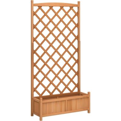 vidaXL Gartenpflanzkübel mit Spalier - 90x35x180cm - Braun vidaXL Gartenpflanzkübel mit Spalier - 90x35x180cm - Braun
