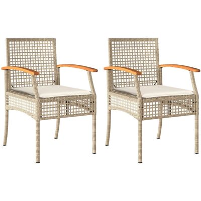 vidaXL Krzesło ogrodowe - Odporne na warunki atmosferyczne PE rattan, Stal, Drewno akacjowe vidaXL Krzesło ogrodowe - Odporne na warunki atmosferyczne PE rattan, Stal, Drewno akacjowe