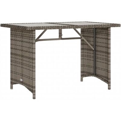 VidaXL Table de jardin 366352 - Surface en verre, Poly Rattan - Publicité VidaXL Table de jardin 366352 - Surface en verre, Poly Rattan - Publicité
