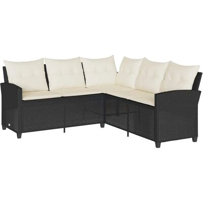 vidaXL L-vormige Buitenbank - Duurzaam Weerbestendig Synthetisch Rattan - Zwart vidaXL L-vormige Buitenbank - Duurzaam Weerbestendig Synthetisch Rattan - Zwart