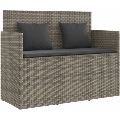 VidaXL Gartensitzbank aus Rattan - Langlebig, Wasserdicht, Stauraum VidaXL Gartensitzbank aus Rattan - Langlebig, Wasserdicht, Stauraum