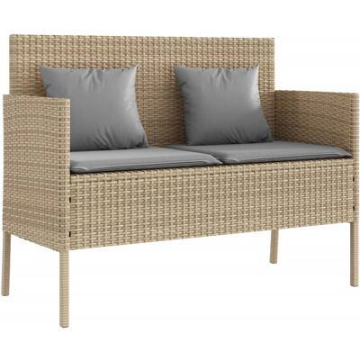 VidaXL Gartentisch mit Stauraum - UV-beständig, Beige VidaXL Gartentisch mit Stauraum - UV-beständig, Beige
