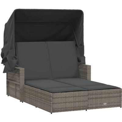 Sillón de exterior vidaXL - Ajustable, Gris, Resistente a UV Sillón de exterior vidaXL - Ajustable, Gris, Resistente a UV