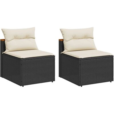 vidaXL 365832 patio sofa - Zwart vidaXL 365832 patio sofa - Zwart