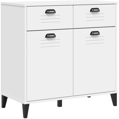 vidaXL VIKEN Blanco 80x40x80 cm Madera Maciza Aparador - Aparador vidaXL VIKEN Blanco 80x40x80 cm Madera Maciza Aparador - Aparador