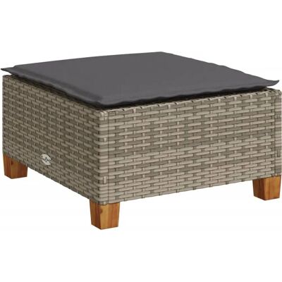vidaXL Hocker - Grau - Wetterfester PE Rattan - Gartendeko - Outdoor vidaXL Hocker - Grau - Wetterfester PE Rattan - Gartendeko - Outdoor
