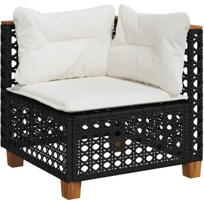 vidaXL Garten-Ecksofa mit Kissen - Polyrattan vidaXL Garten-Ecksofa mit Kissen - Polyrattan