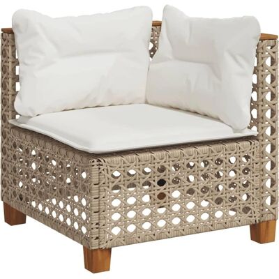 vidaXL Garten-Ecksofa mit Kissen - Gartenmöbel vidaXL Garten-Ecksofa mit Kissen - Gartenmöbel