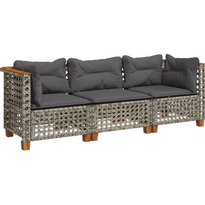 VidaXL Garten-Ecksofa - Langlebiges Poly Rattan 3-Sitzer VidaXL Garten-Ecksofa - Langlebiges Poly Rattan 3-Sitzer