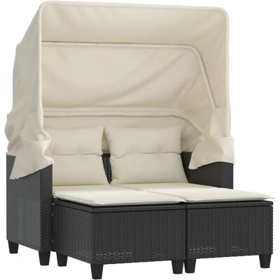 vidaXL Gartensofa mit Dach - 2 Sitze - Gartenmöbel vidaXL Gartensofa mit Dach - 2 Sitze - Gartenmöbel