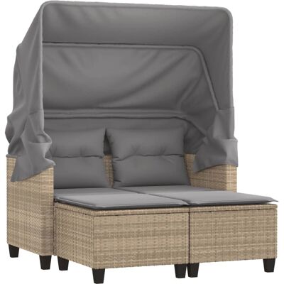vidaXL Sofa ogardowe 2-osobowe beżowe - Meble ogrodowe vidaXL Sofa ogardowe 2-osobowe beżowe - Meble ogrodowe