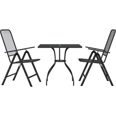 vidaXL Gartentisch- und Stühle-Set 3-tlg. - Outdoor - Anthrazit vidaXL Gartentisch- und Stühle-Set 3-tlg. - Outdoor - Anthrazit