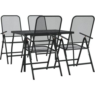 vidaXL 5-teiliges Gartentisch- und Stuhlset Anthrazit Metallnetz - Gartentisch- und Stuhlset vidaXL 5-teiliges Gartentisch- und Stuhlset Anthrazit Metallnetz - Gartentisch- und Stuhlset
