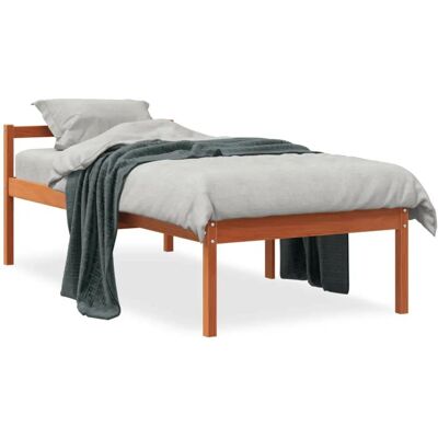 vidaXL Bed Frame Single Wax Brown Pine 90x190 cm - Bed vidaXL Bed Frame Single Wax Brown Pine 90x190 cm - Bed