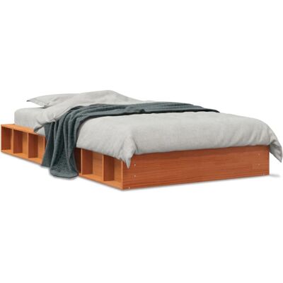 vidaXL Bettrahmen Wax Braun 75x190cm - Bettgestell vidaXL Bettrahmen Wax Braun 75x190cm - Bettgestell
