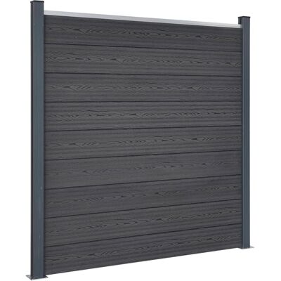vidaXL Graue WPC-Zaunset 526x186 cm - Garten Privatsphäre Zaun vidaXL Graue WPC-Zaunset 526x186 cm - Garten Privatsphäre Zaun