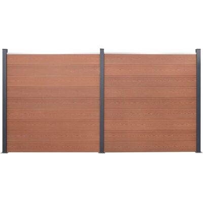 vidaXL Zaunset Braun 353x186 cm - Zaunpaneelset vidaXL Zaunset Braun 353x186 cm - Zaunpaneelset