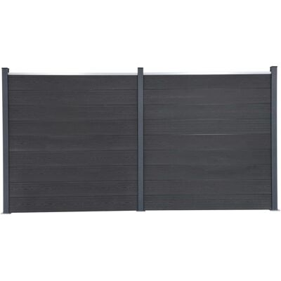 vidaXL Grauer WPC Zaunset 353x186 cm - Garten & Sichtschutz vidaXL Grauer WPC Zaunset 353x186 cm - Garten & Sichtschutz