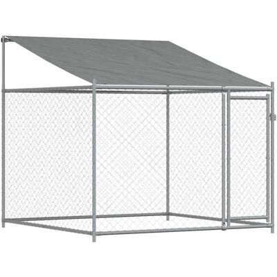 vidaXL Hundekäfig 2x2x2 m Grau Galvanisiert Stahl - Hundekäfig vidaXL Hundekäfig 2x2x2 m Grau Galvanisiert Stahl - Hundekäfig