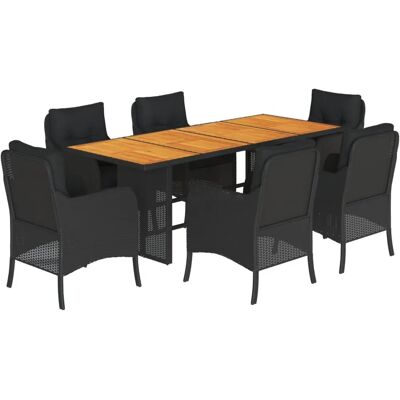 VidaXL Gartengarnitur - Beige - Essgruppe mit Tisch & Stühlen VidaXL Gartengarnitur - Beige - Essgruppe mit Tisch & Stühlen