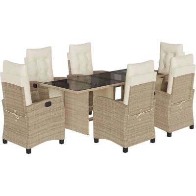 VidaXL Gartenmöbel-Set - Beige - Essbereich & Entspannung VidaXL Gartenmöbel-Set - Beige - Essbereich & Entspannung