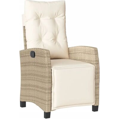vidaXL Gartentisch-Set 9 Stück Beige Synthetischer Rattan vidaXL Gartentisch-Set 9 Stück Beige Synthetischer Rattan