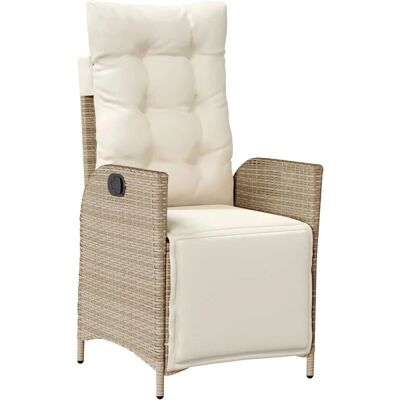 vidaXL Gartentisch-Set - Beige - 9 Teile mit Kissen vidaXL Gartentisch-Set - Beige - 9 Teile mit Kissen