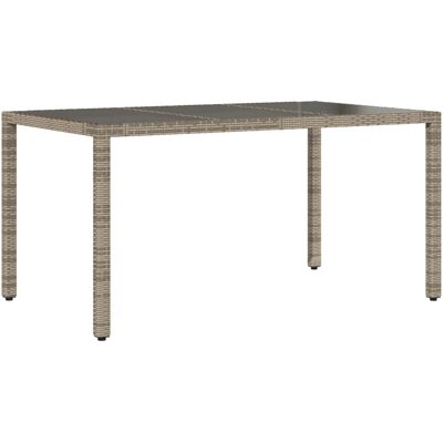 vidaXL Gartentisch 150x90x75cm - Garten Tisch mit Glasplatte vidaXL Gartentisch 150x90x75cm - Garten Tisch mit Glasplatte