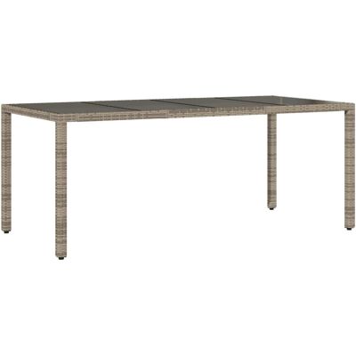vidaXL 190x90x75cm Gartentisch mit Glasplatte vidaXL 190x90x75cm Gartentisch mit Glasplatte