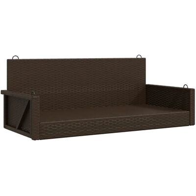 vidaXL Brązowa Rattanowa Ławka Ogrodowa - Ławka Ogrodowa vidaXL Brązowa Rattanowa Ławka Ogrodowa - Ławka Ogrodowa