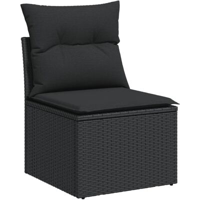 VidaXL Tuinbank - Weerbestendig PE-rattan met kussens VidaXL Tuinbank - Weerbestendig PE-rattan met kussens