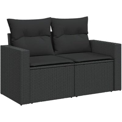 vidaXL 365971 Gartensofa - Schwarzes Outdoor-Möbel vidaXL 365971 Gartensofa - Schwarzes Outdoor-Möbel