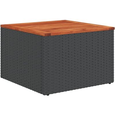 vidaXL Stół ogrodowy Czarny Brąz 55x55x37 cm - Stół ogrodowy vidaXL Stół ogrodowy Czarny Brąz 55x55x37 cm - Stół ogrodowy