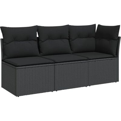 VidaXL 365987 Tuinbank - Modulair zwart buitenmeubel VidaXL 365987 Tuinbank - Modulair zwart buitenmeubel