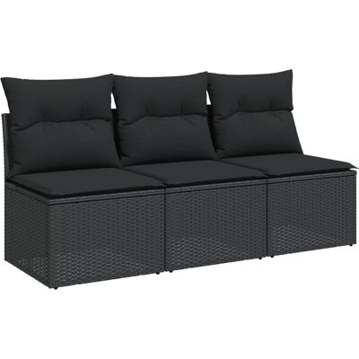VidaXL Patio Bank - Zwart - Modulaire Buitenmeubels VidaXL Patio Bank - Zwart - Modulaire Buitenmeubels