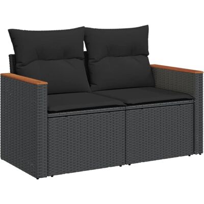 vidaXL Loungeset 2-zits - Zwart vidaXL Loungeset 2-zits - Zwart