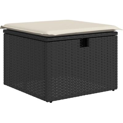 vidaXL Pufa - Trwały PE Rattan, Przechowywanie, Wygodne - Pufy vidaXL Pufa - Trwały PE Rattan, Przechowywanie, Wygodne - Pufy