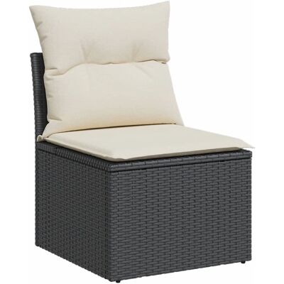 vidaXL Gartensofa mit Kissen Schwarz Modell: 366011 vidaXL Gartensofa mit Kissen Schwarz Modell: 366011