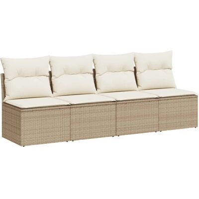 vidaXL 4-zits Patio Bank Beige vidaXL 4-zits Patio Bank Beige