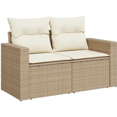MAISONCHIC Gartensofa mit Kissen 2-Sitzer Beige - Gartenmöbel MAISONCHIC Gartensofa mit Kissen 2-Sitzer Beige - Gartenmöbel
