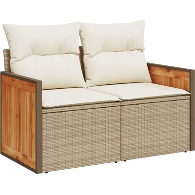 vidaXL 366068 Gartensofa - Langlebiger Resin-Wicker, 2 Kissen, UV-beständig vidaXL 366068 Gartensofa - Langlebiger Resin-Wicker, 2 Kissen, UV-beständig