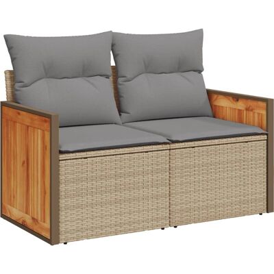 vidaXL 785265 beżowa sofa ogrodowa z poduszkami - sofa ogrodowa vidaXL 785265 beżowa sofa ogrodowa z poduszkami - sofa ogrodowa